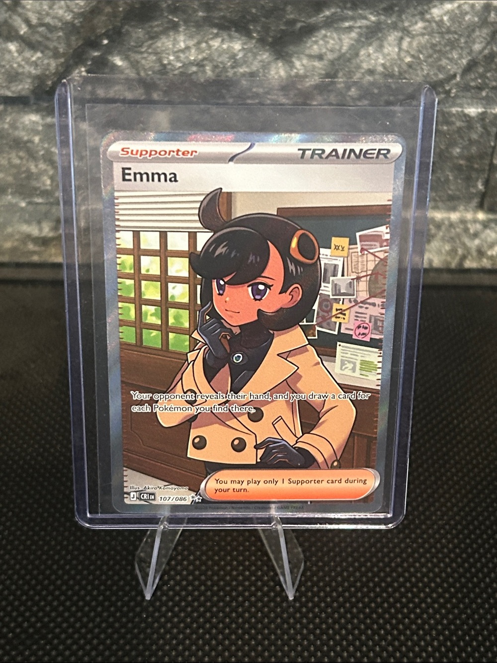 Pokemon Emma 107/086 Full Art Trainer Holo from Chaos Rising Set M/NM